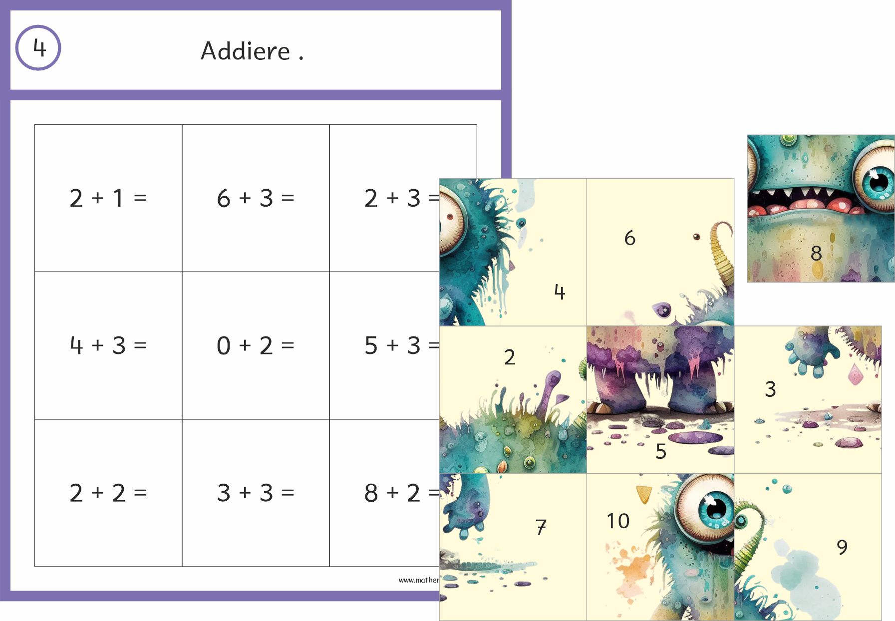 Mathemonsterchen - Addition und Subtraktion